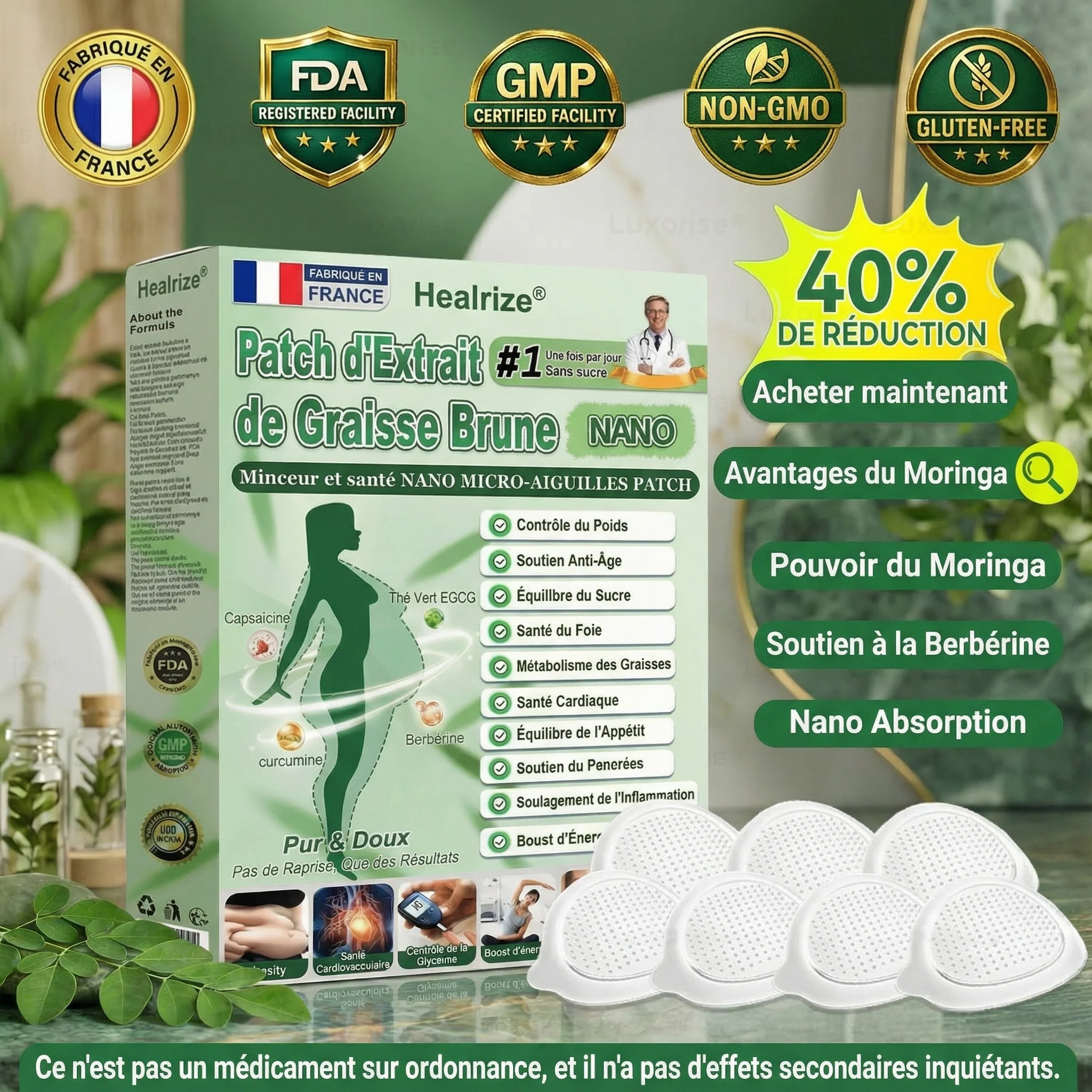 𝑶𝒇𝒇𝒊𝒄𝒊𝒂𝒍 𝑩𝒐𝒖𝒕𝒊𝒒𝒖𝒆✨ | 𝐇𝐞𝐚𝐥𝐫𝐢𝐳𝐞® Patch Microneedle Nanométrique à Extrait de Tissu Adipeux Brun (𝙐𝙣𝙚 𝙛𝙤𝙞𝙨 𝙥𝙖𝙧 𝙟𝙤𝙪𝙧, 𝙘𝙝𝙖𝙣𝙜𝙚𝙢𝙚𝙣𝙩𝙨 𝙫𝙞𝙨𝙞𝙗𝙡𝙚𝙨 𝙚𝙣 7 𝙟𝙤𝙪𝙧𝙨)🐦07